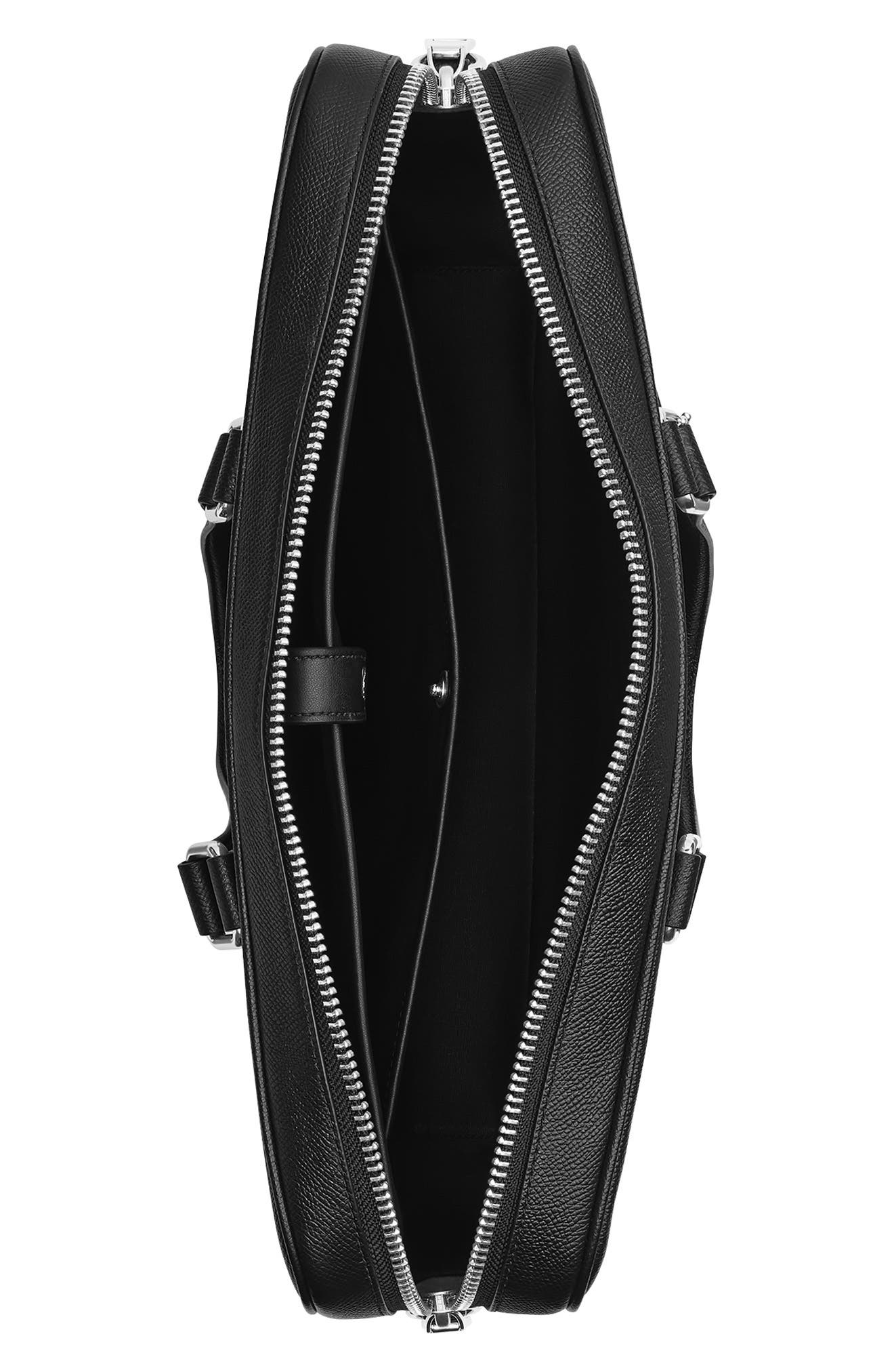 COACH Caden Leather Briefcase, Alternate, color, Black