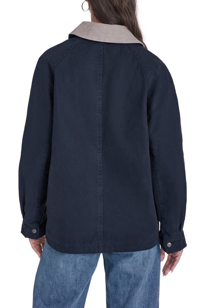 Contrast Collar Field Jacket, Alternate, color, NAVY