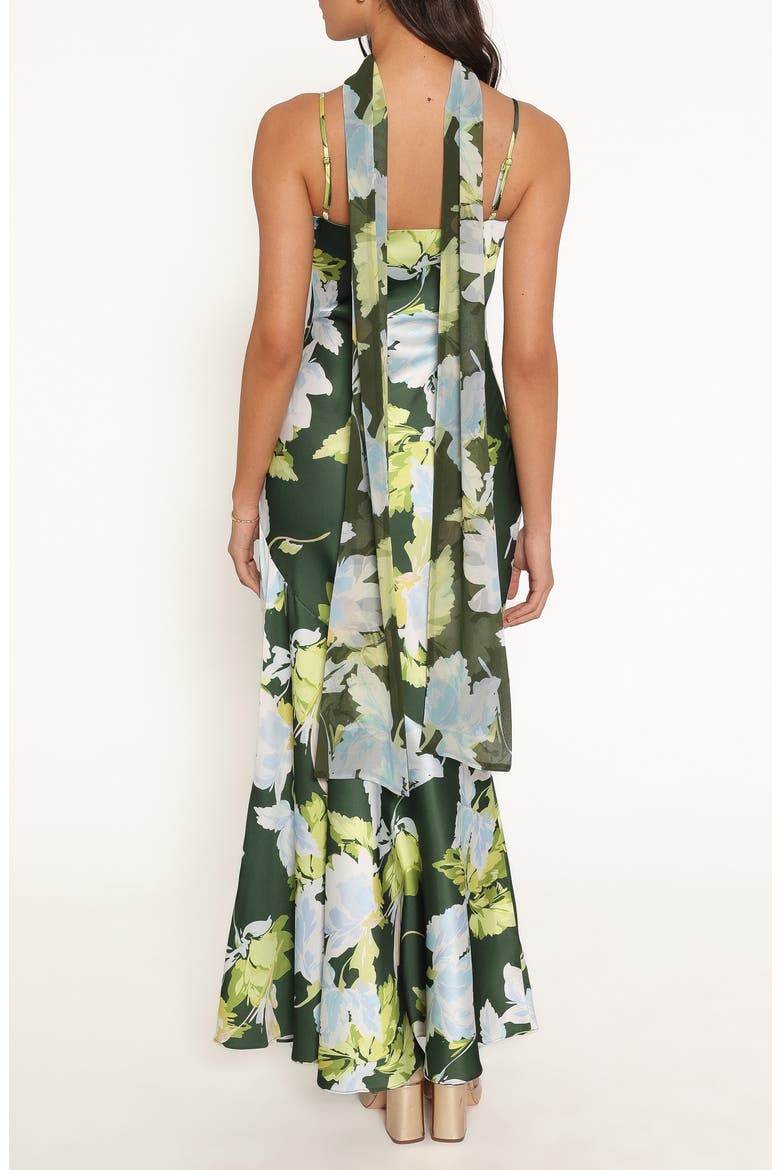 Kinara Floral Maxi Dress, Alternate, color, OLIVE FLORAL