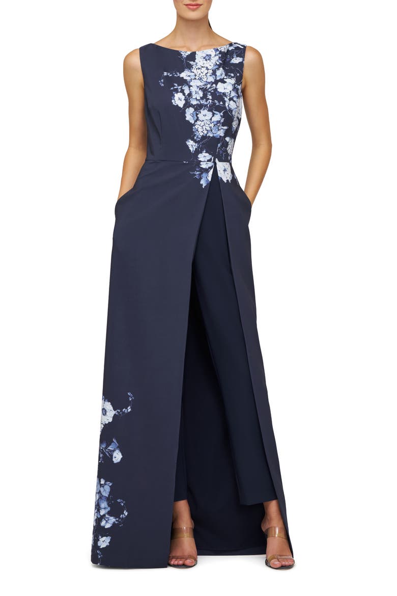 Esti Floral Maxi Jumpsuit, Main, color, MIDNIGHT BLUE