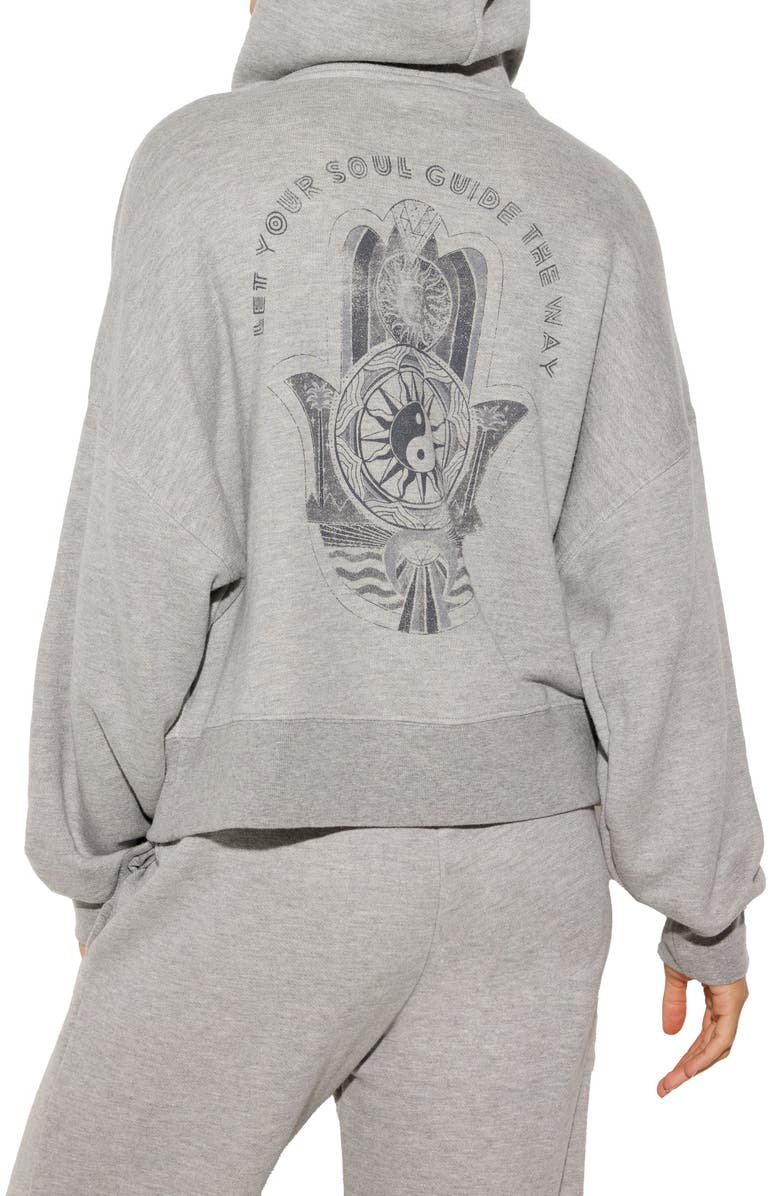 Spiritual Gangster Soul Guide Muse Zip Hoodie, Alternate, color, Light Heather Grey