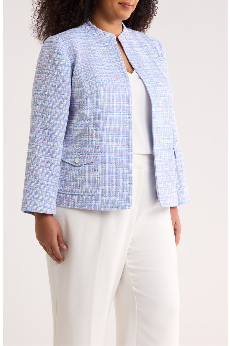 Stand Collar Tweed Jacket, Alternate, color, PARIS BLEU MULTI