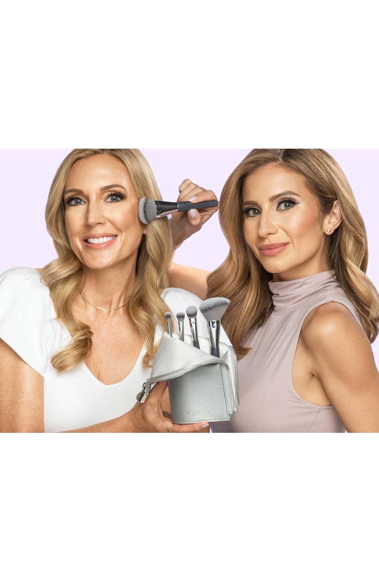 BK Beauty Angie Hot & Flashy Travel Brush Set with Pouch, Alternate, color, Grey