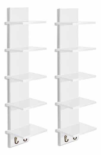Set of 2 5-Tier Wall Shelves