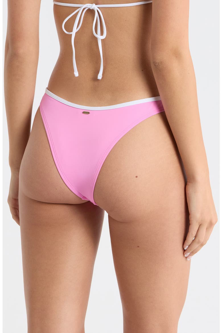 Classic Surf High Leg Bikini Bottoms, Alternate, color, FUCHSIA