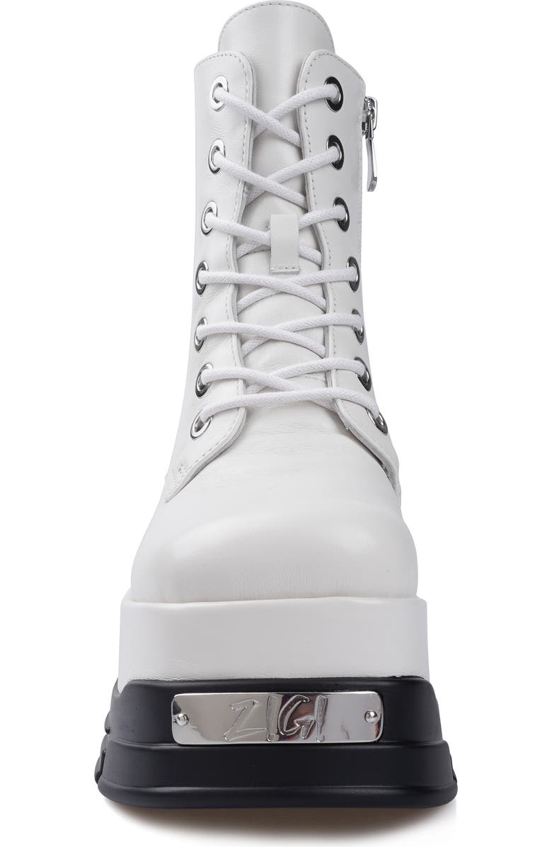 ZIGI Cataleya Platform Combat Boot, Alternate, color, Off White Leather