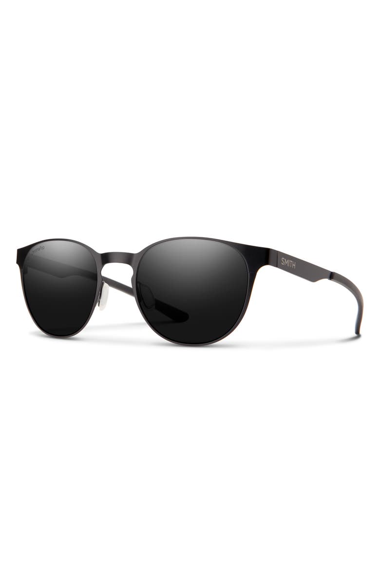 Smith Eastbank 52mm ChromaPop<sup>™</sup> Polarized Round Sunglasses, Alternate, color, Matte Black / Black