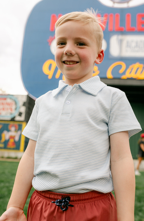 Little Paper Kids Archie Polo In Blue