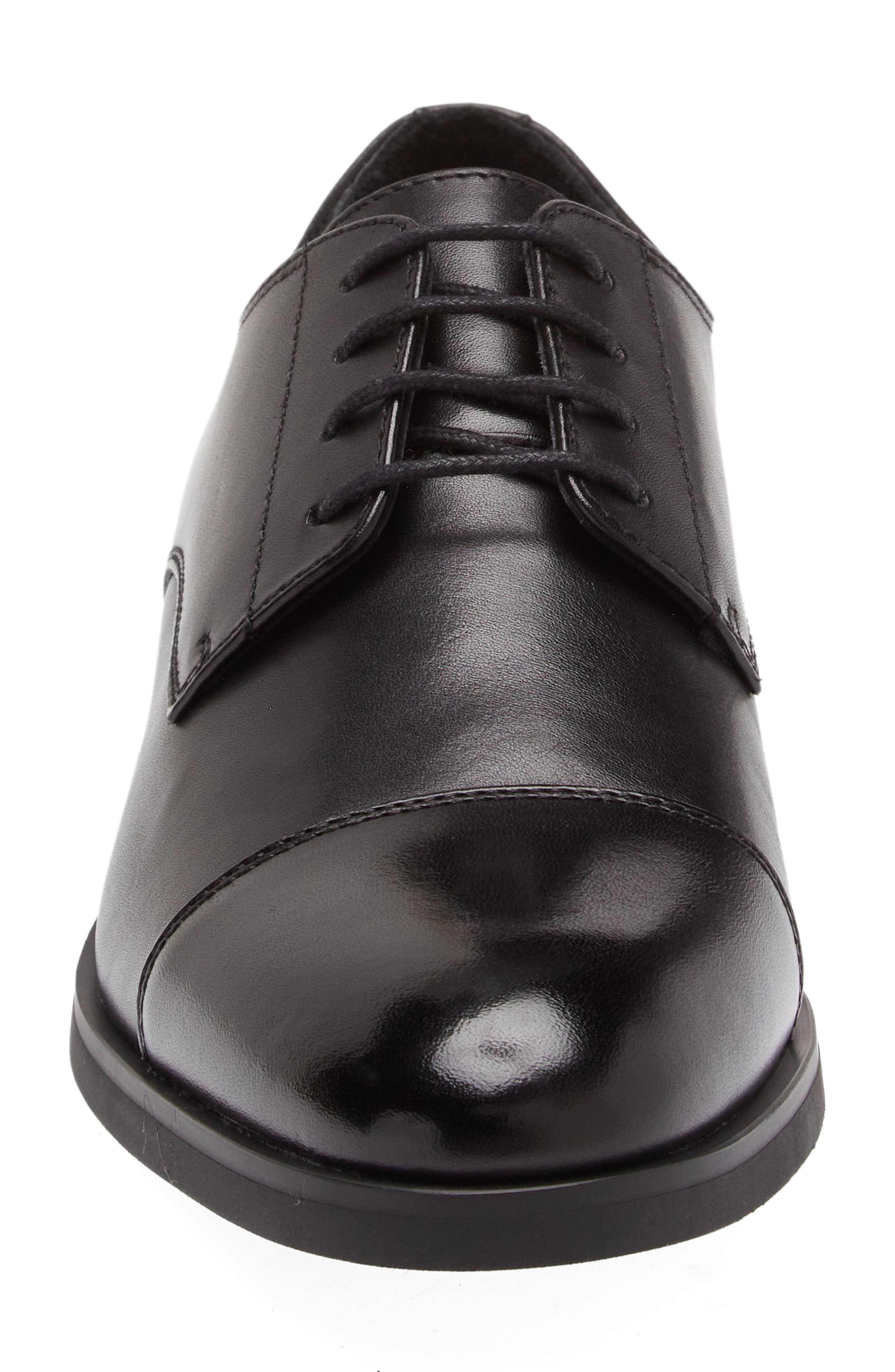Nordstrom Elliott Cap Toe Lace-Up Derby, Alternate, color, Black