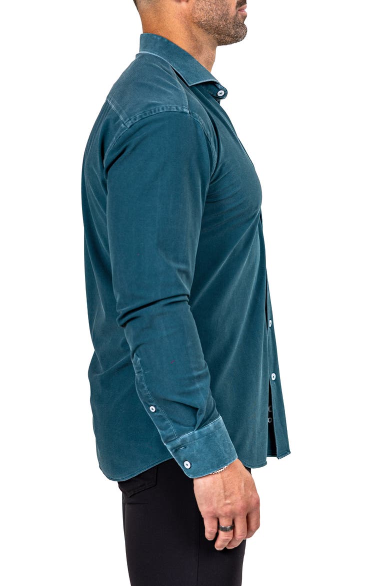 Eins Marthy Contemporary Fit Button-Up Shirt, Alternate, color, GREEN