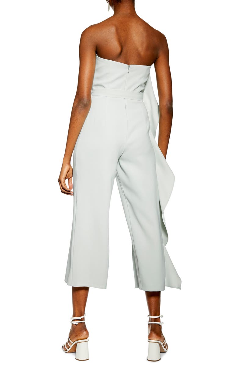 Topshop Frill Bandeau Jumpsuit, Alternate, color,