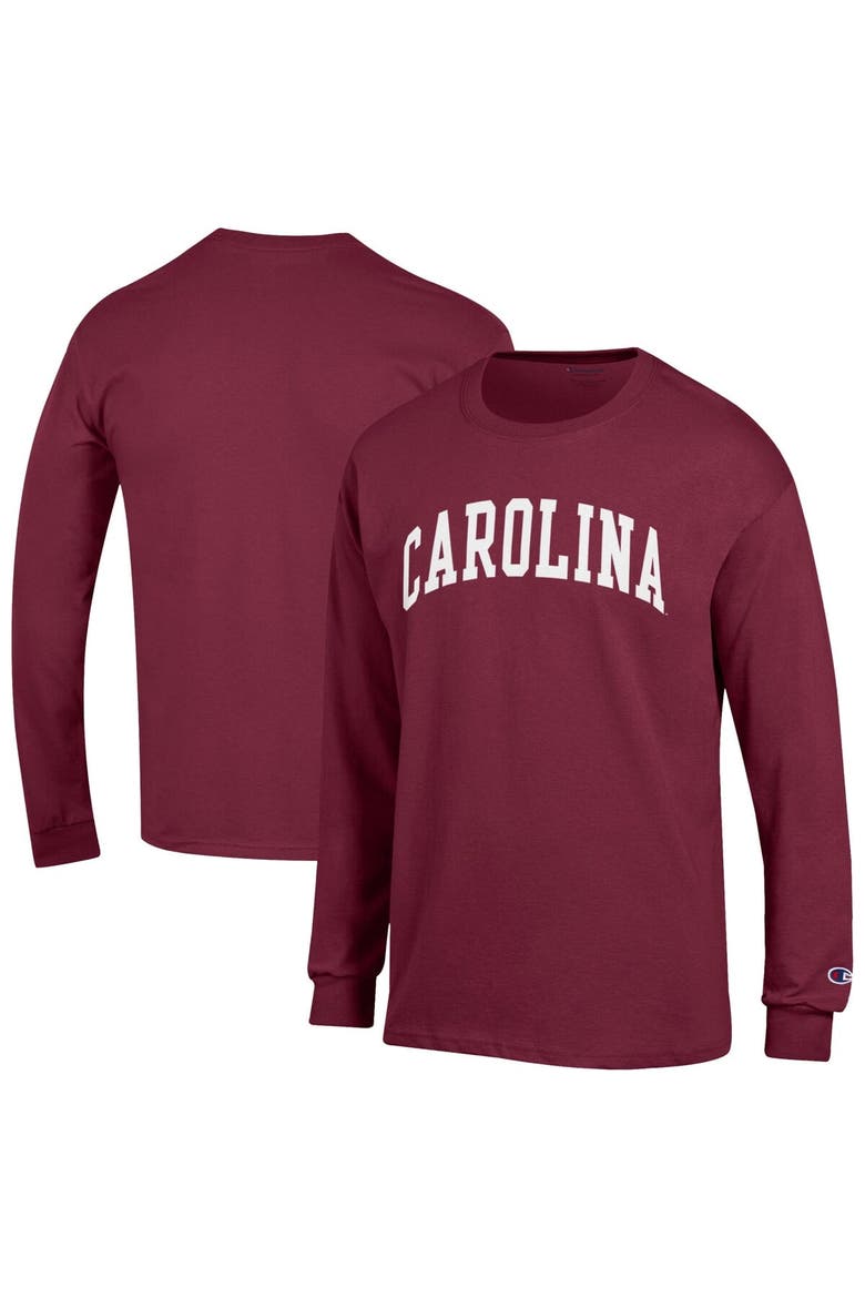 Men's Champion  Garnet South Carolina Gamecocks Basic Arch Long Sleeve T-Shirt, Alternate, color, Garnet