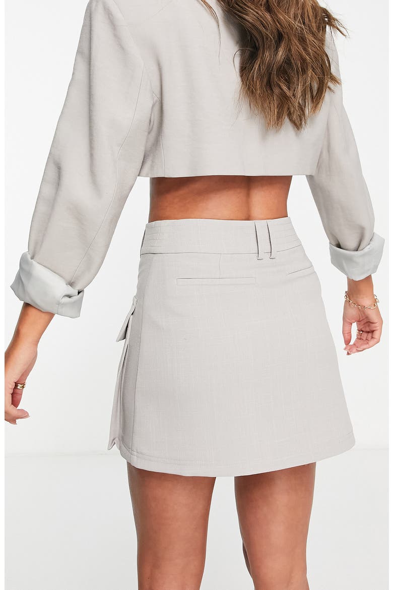 Cargo Miniskirt, Alternate, color, GREY