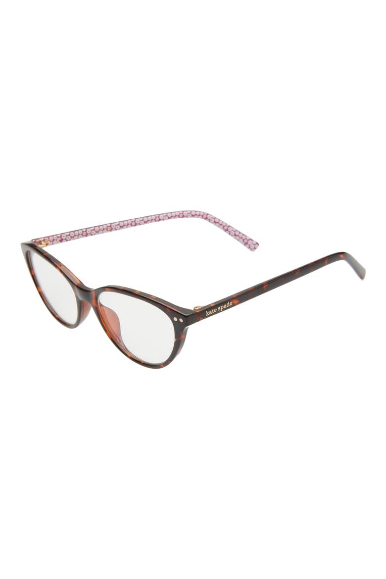 roanne 54mm blue light blocking reading glasses, Alternate, color, HAVANA/ CLEAR