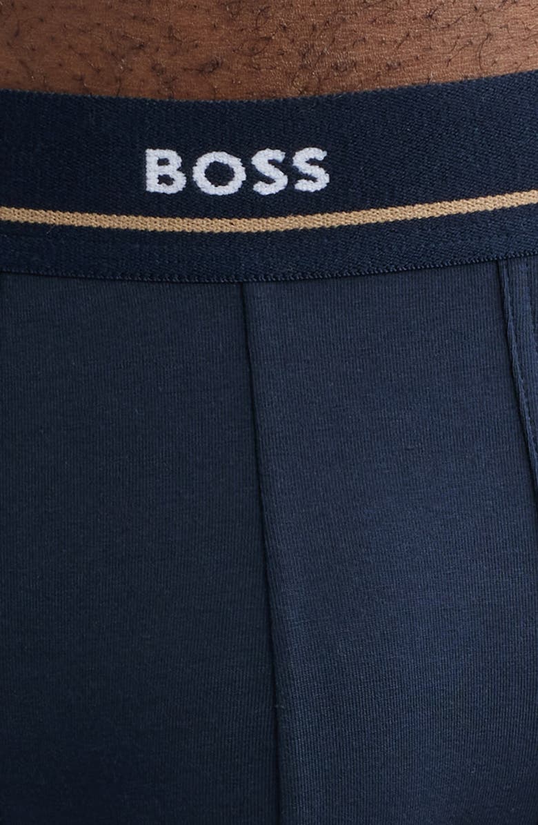 BOSS 5-Pack Essential Stretch Cotton Trunks, Alternate, color, Blue/ Black Assorted