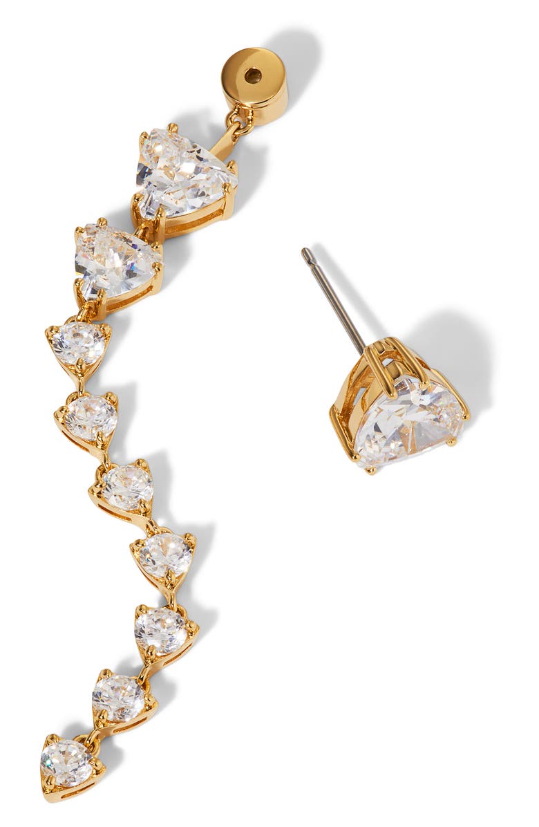 Nadri Luxor Front/Back Linear Drop Earrings, Alternate, color,