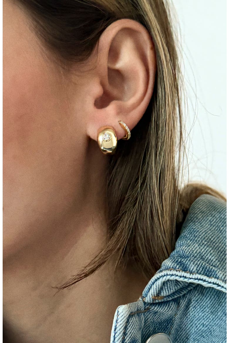 Clea Stud Earrings, Alternate, color, GOLD
