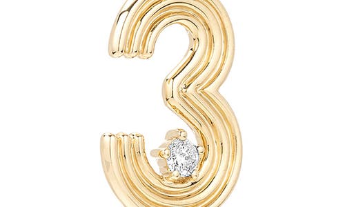 Adina Reyter Groovy Number Charm Pendant In Gray