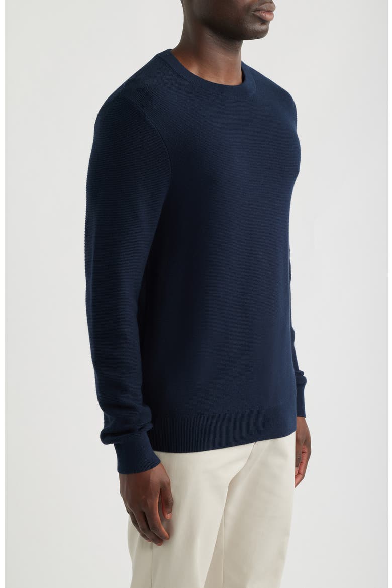 Cotton & Silk Sweater, Alternate, color, NAVY SAPPHIRE