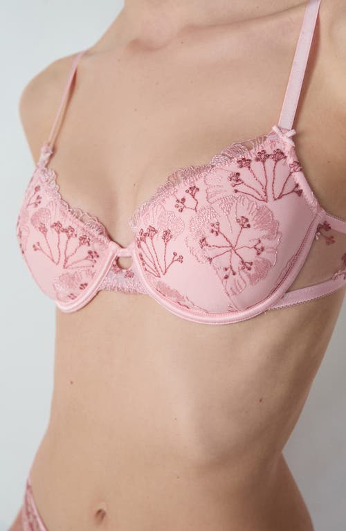 Etam Flowers N°4 Classique Underwire Bra In Powder Pink