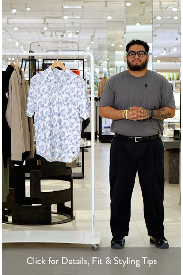 San Lucio Island Tapestry IslandZone® Knit Short Sleeve Cotton Blend Button-Up Shirt video