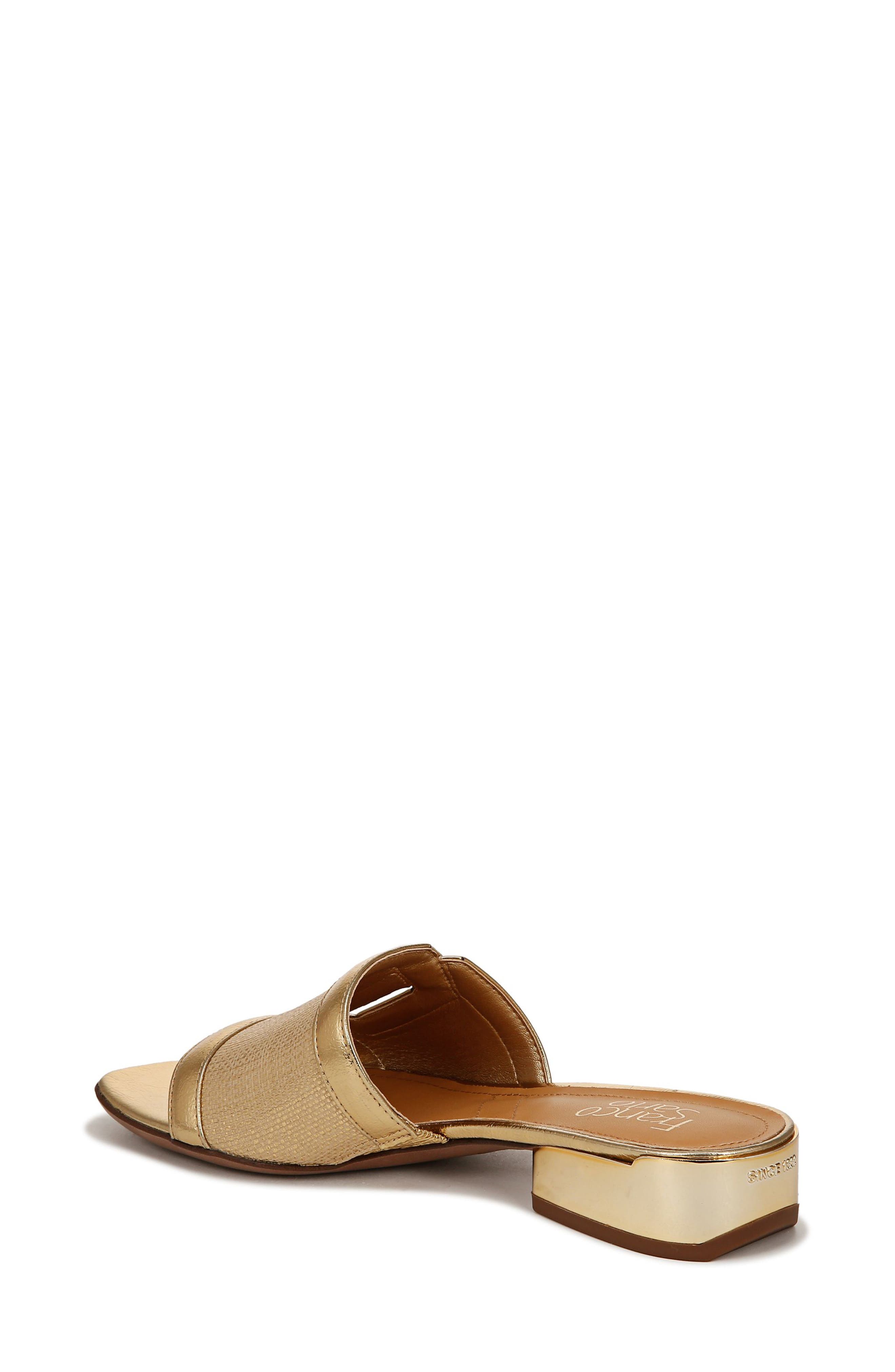 Franco Sarto Margot Slide Sandal, Alternate, color, Gold