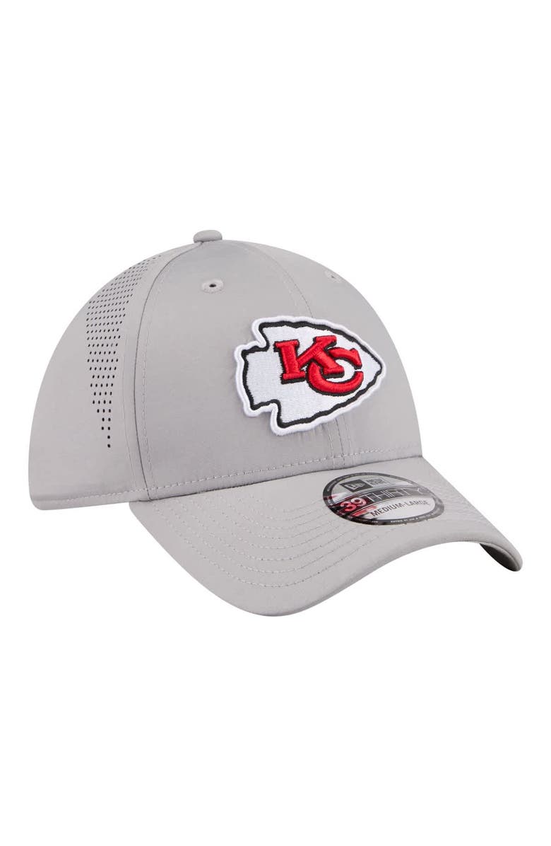 New Era Men's New Era Gray Kansas City Chiefs Perforated 39THIRTY Flex Hat, Alternate, color, Gray