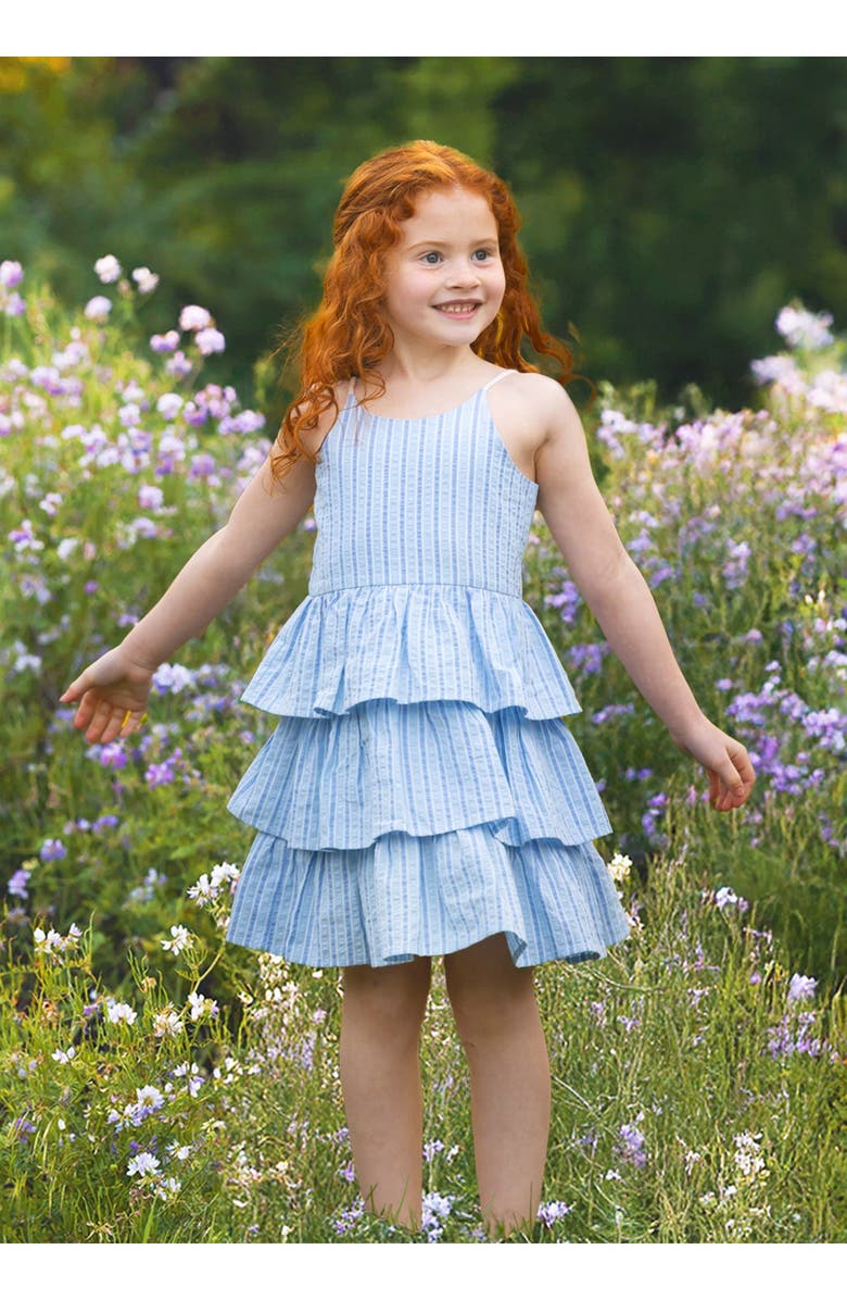 Mabel + Honey Up and Away Sleeveless Tiered Dress, Alternate, color, Blue