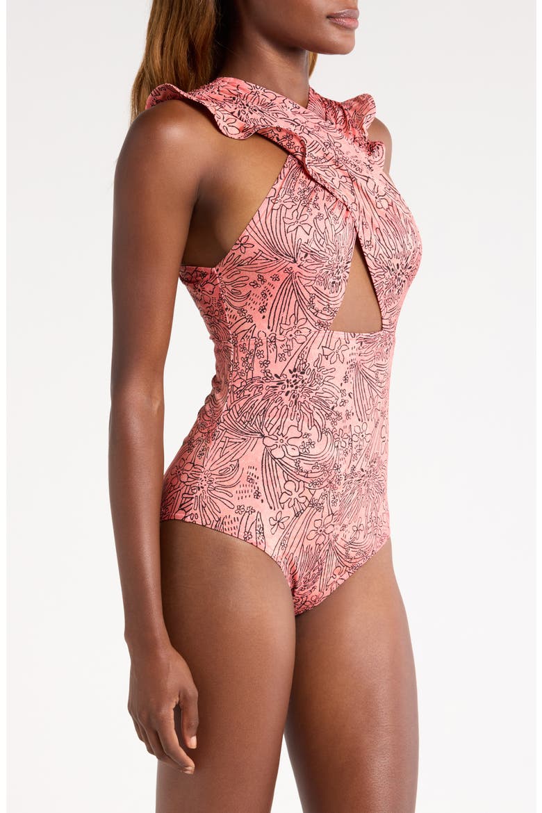 Antilles One-Piece Swimsuit, Alternate, color, ACACIA