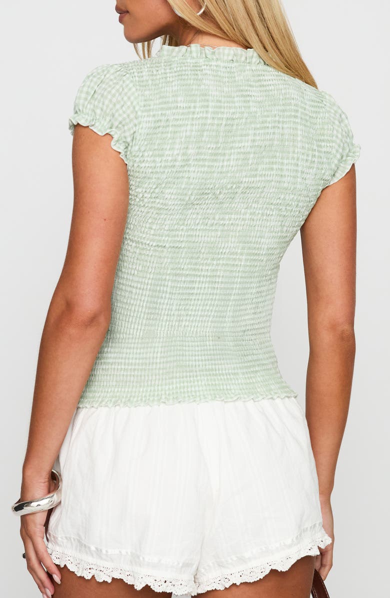 Princess Polly Coast to Coast Smocked Gingham Top, Alternate, color, 