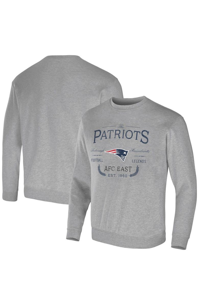 NFL X DARIUS RUCKER Men's NFL x Darius Rucker Collection by Fanatics Heather Gray New England Patriots Pullover Sweatshirt, Main, color, Heather Gray
