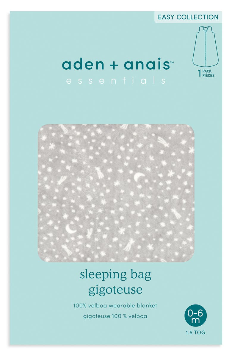 aden + anais Minky Wearable Blanket, Alternate, color, Winter Sky Grey