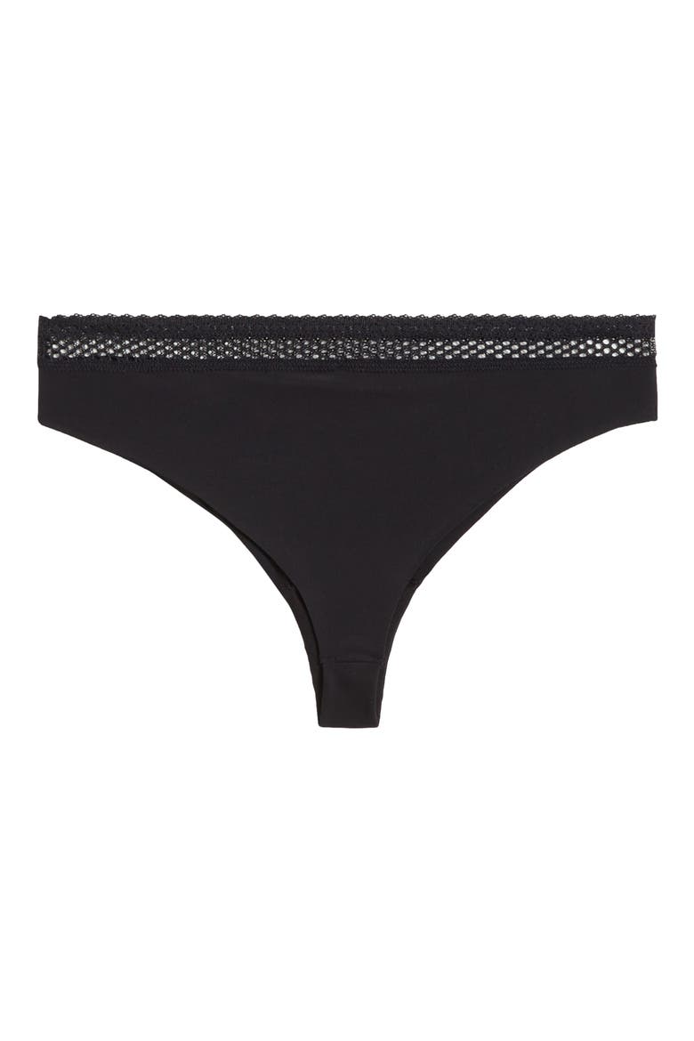 Cozy Chic Thong, Alternate, color, BLACK