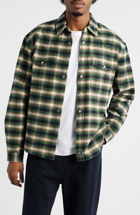Johnsonville Plaid Cotton Western Snap-Up Shirt