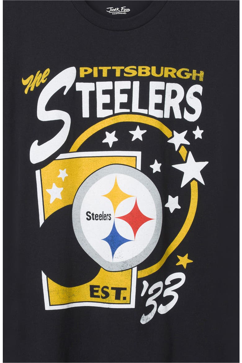 Pittsburgh Steelers Star Power Cotton Graphic T-Shirt, Alternate, color, BLACK