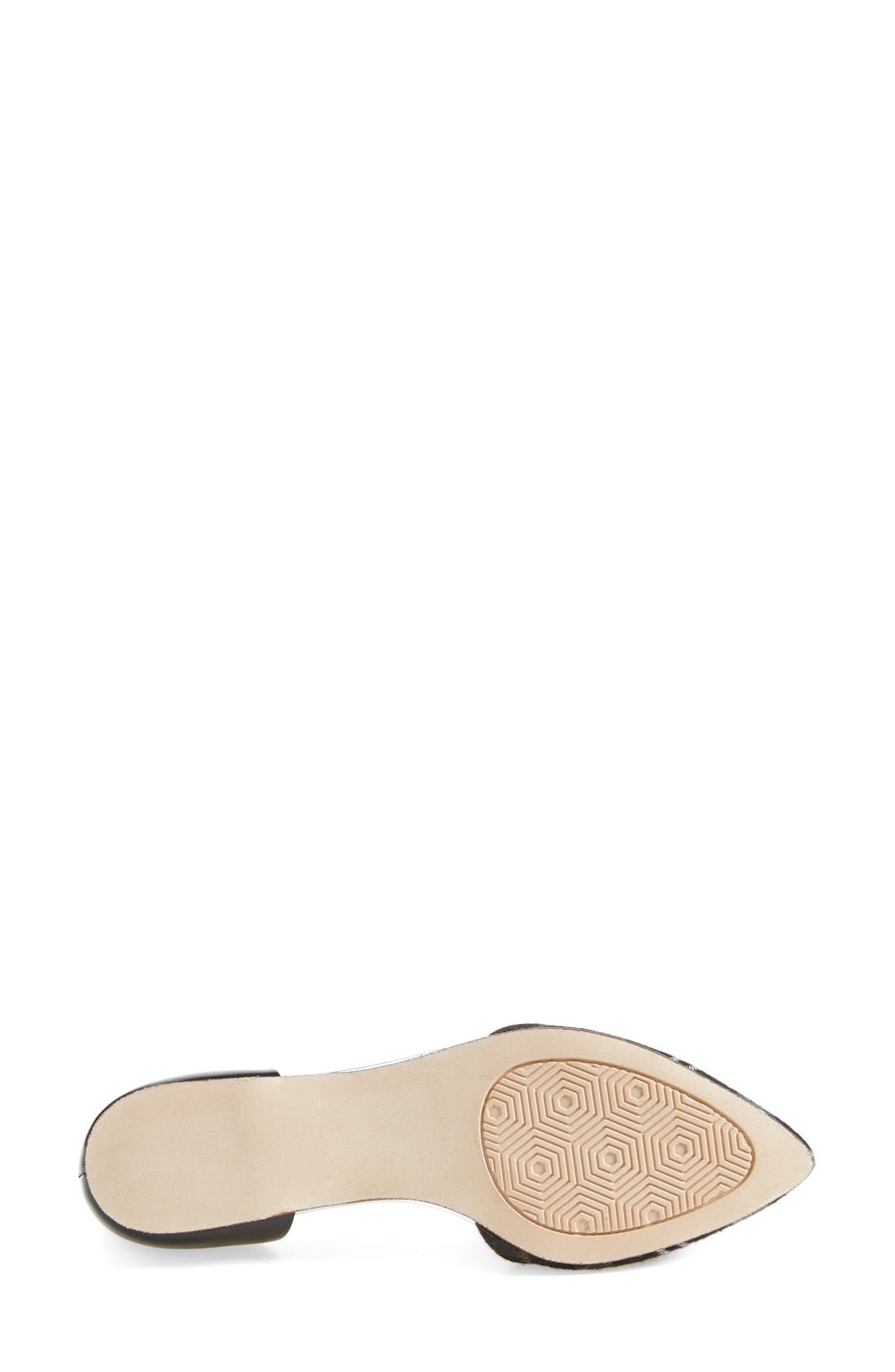 'Kayla' d'Orsay Flat, Alternate, color, BLACK/ GREY