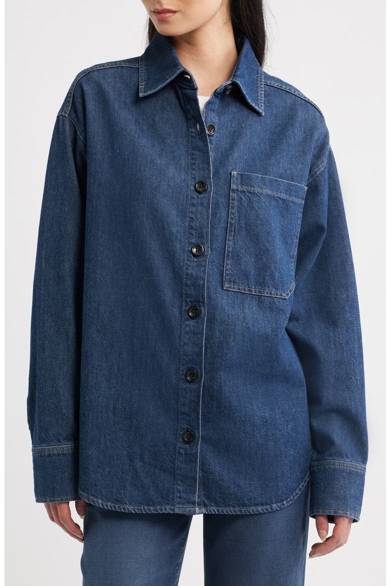 Addison Button Up Overshirt, Alternate, color, INKWELL AURA