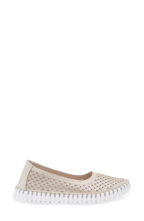 Ilse Jacobsen Tulipu Perforated Slip-on Sneaker In Silver