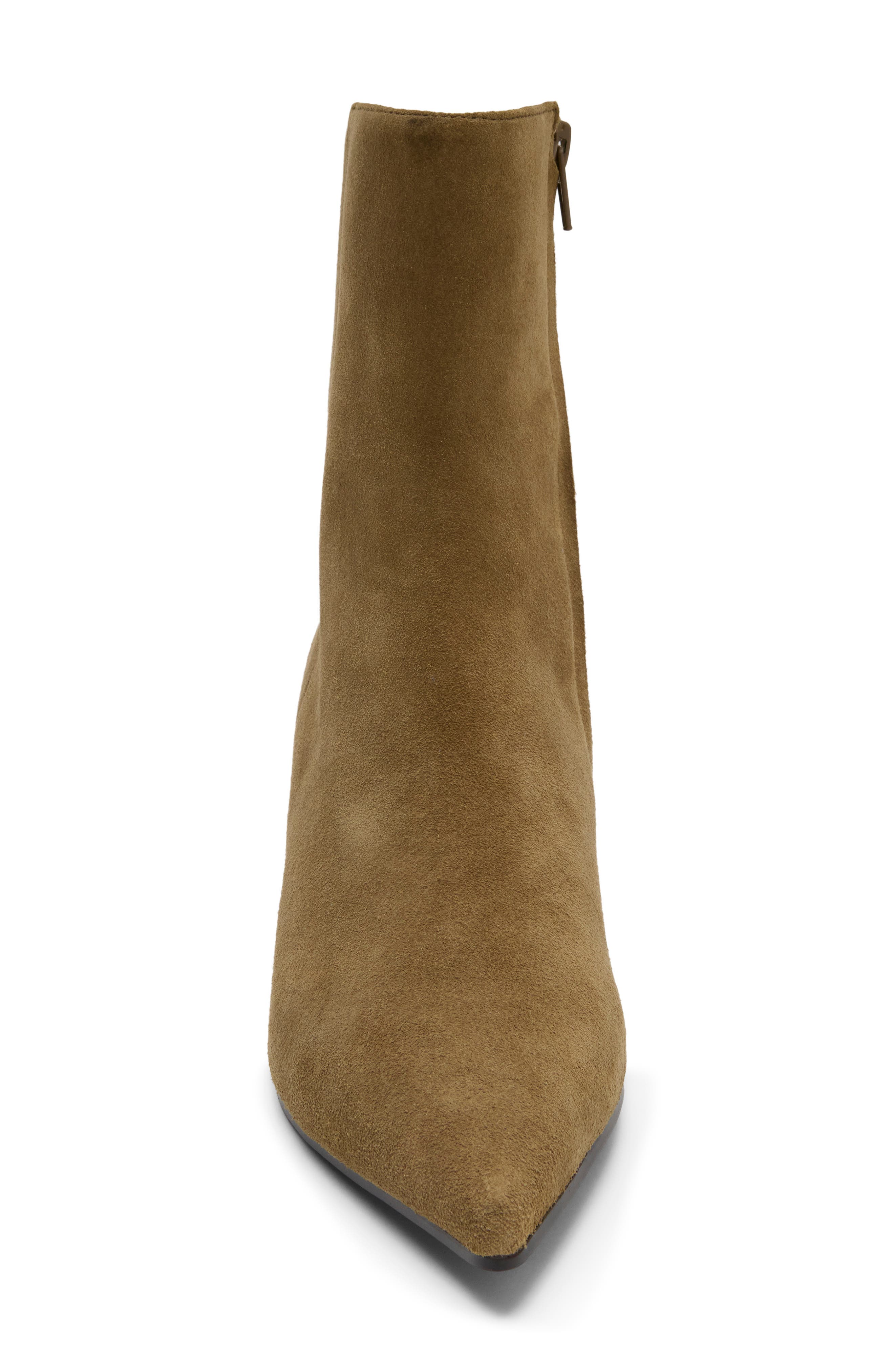 Joshuatree Pointed Toe Bootie, Alternate, color, KHAKI SUEDE