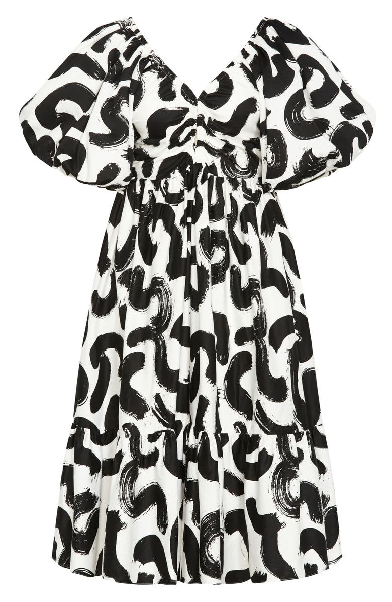 City Chic Jana Print A-Line Dress, Alternate, color,