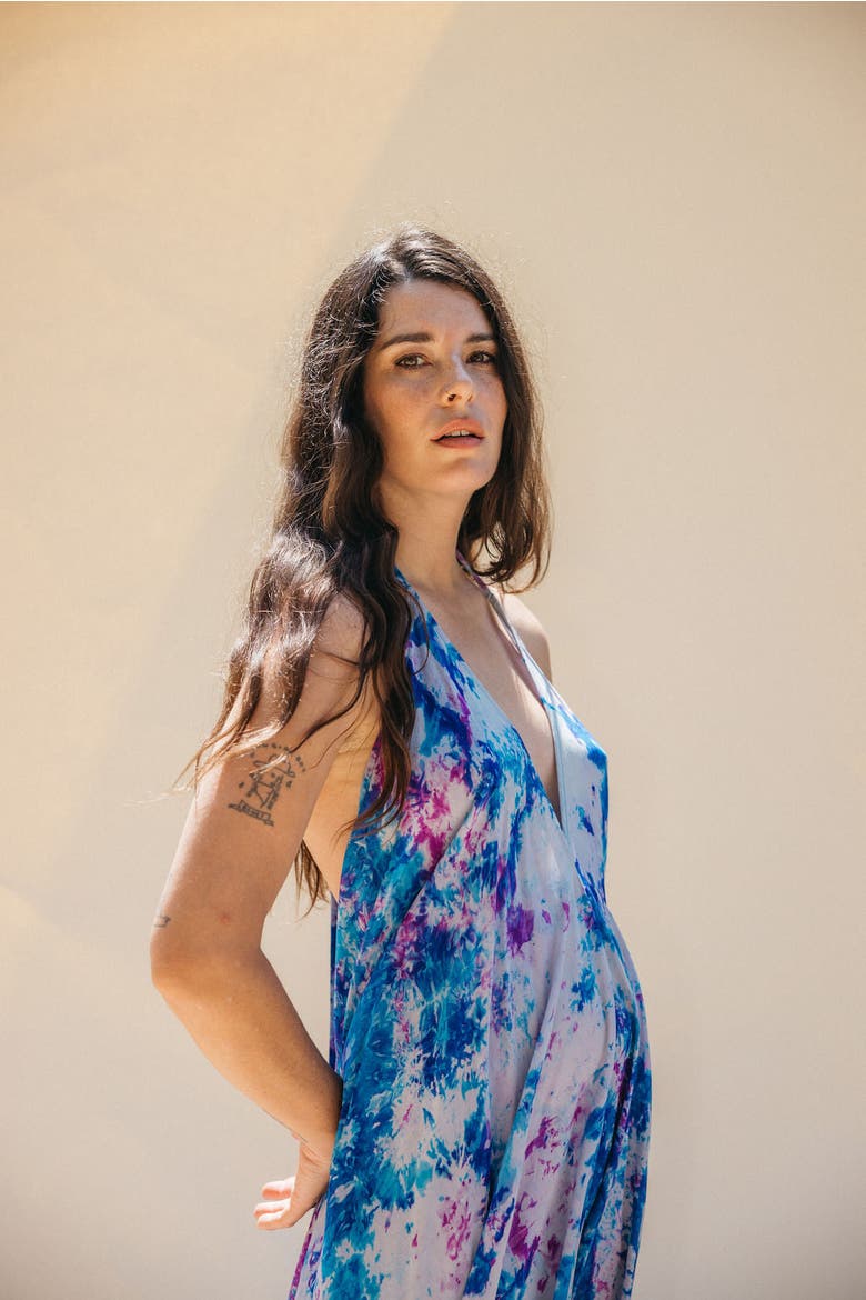 Classic Silk Dress Lavender, Alternate, color, Blue & Purple