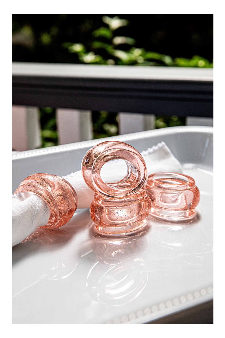 Provence Set of 4 Napkin Rings, Alternate, color, BLUSH