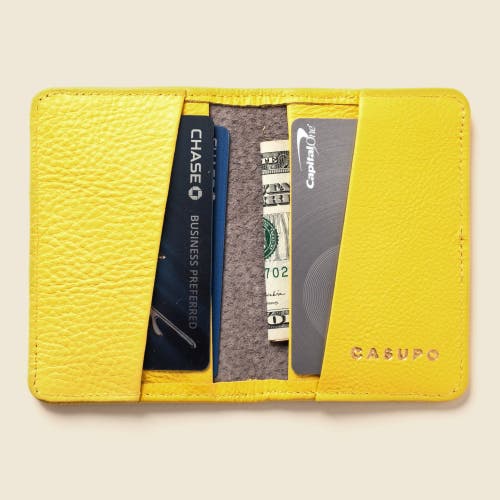 Casupo Compact Bifold With Rfid Protection In Yellow