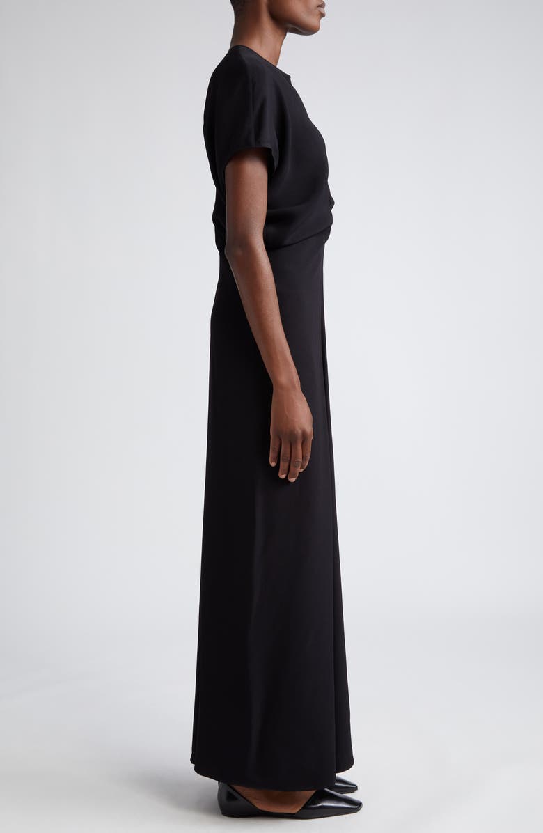 TOTEME Blouson Bodice Satin Maxi Dress, Alternate, color, 