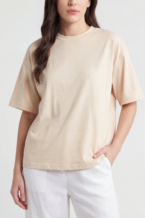 Cotton Relax Crewneck Dropshoulder T-shirt