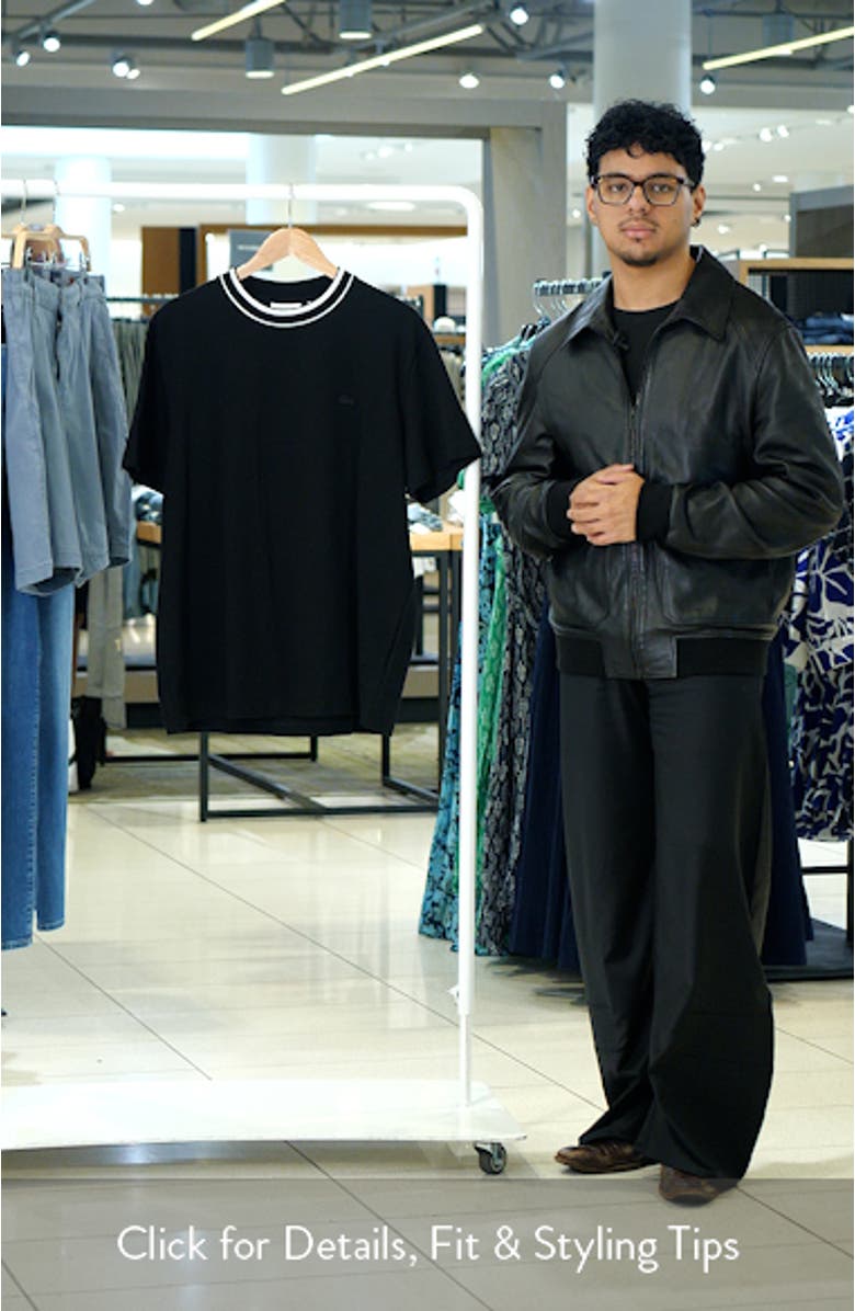 Regular Fit Tipped Piqué Crewneck T-Shirt, sales video thumbnail