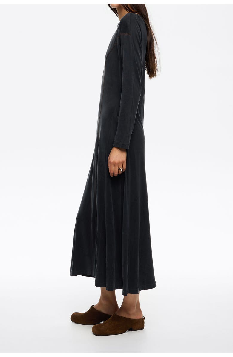 Bimba y Lola Cupro A-Line Dress, Alternate, color, Washed Black