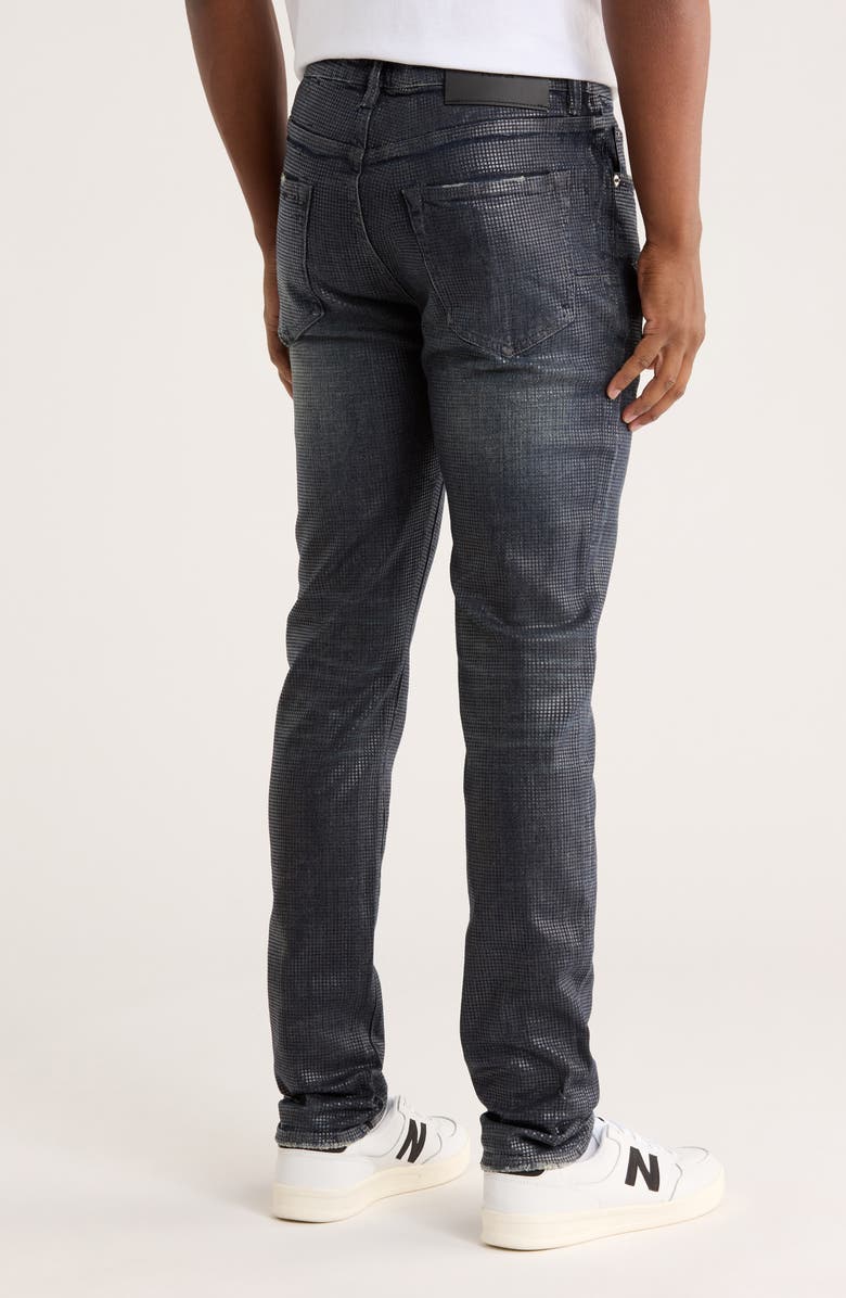 PURPLE BRAND Tiled Overlay Shimmery Skinny Jeans, Alternate, color, Dark Indigo