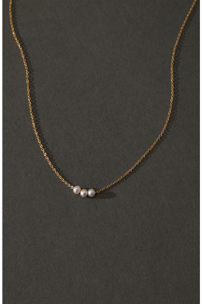Caroline Genuine Freshwater Pearl Necklace, Alternate, color, GOLD
