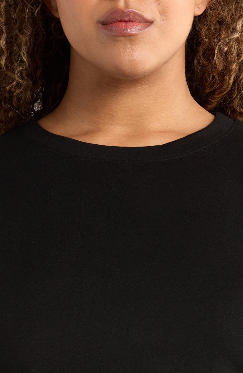 Eileen Fisher Crewneck Ponte T-Shirt, Alternate, color, Black